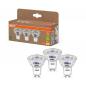 Preview: 3er Set OSRAM GU10 LED Strahler besonders effizient 100 ° 2,5W wie 50W 2700K warmweißes Licht